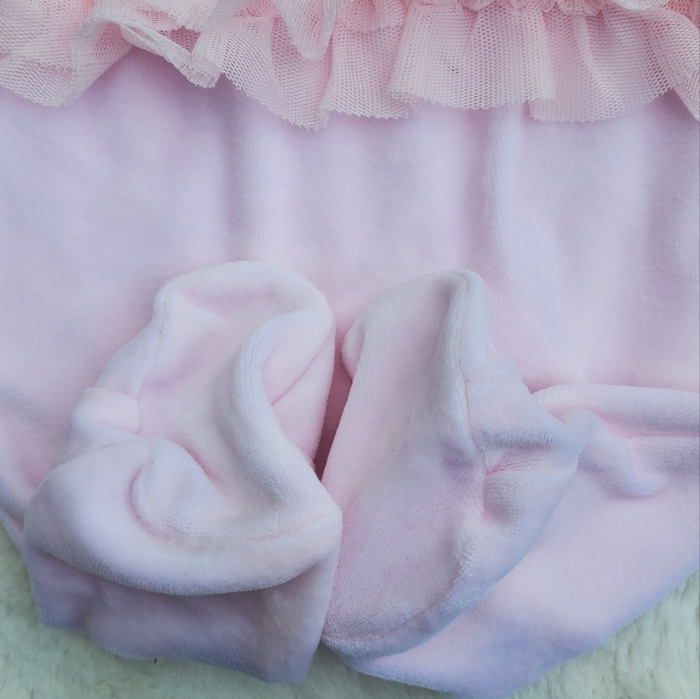 Pink Ruffled Newborn Footies - Picture 6 of 6
